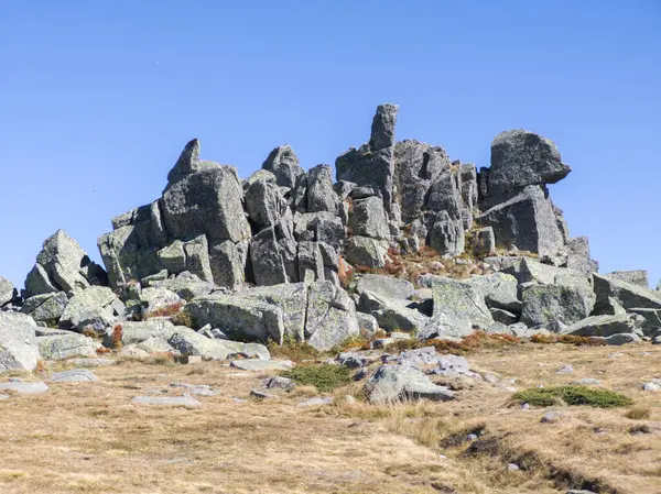 Bulgaristan 'ın Cherni Vrah zirvesi yakınlarındaki Vitosha Dağı' nın şaşırtıcı sonbahar manzarası