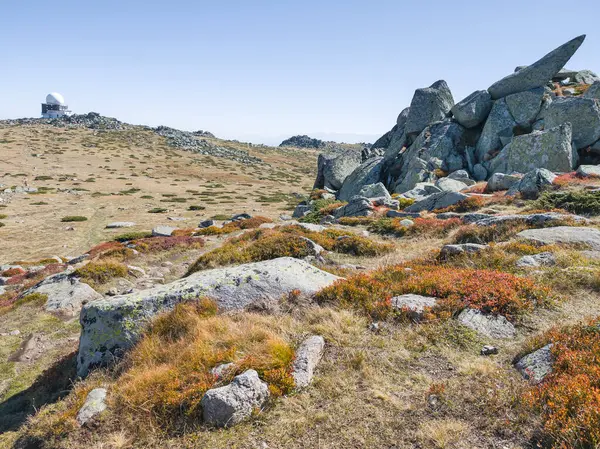 Bulgaristan 'ın Cherni Vrah zirvesi yakınlarındaki Vitosha Dağı' nın şaşırtıcı sonbahar manzarası
