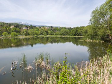 Pancharevo Gölü Bahar Manzarası, Sofya Şehir Bölgesi, Bulgaristan