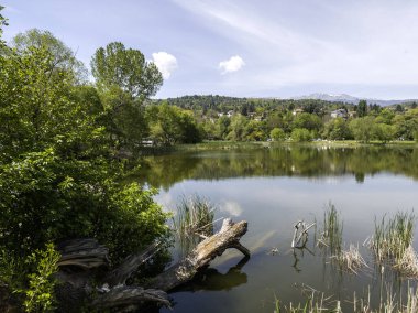 Pancharevo Gölü Bahar Manzarası, Sofya Şehir Bölgesi, Bulgaristan