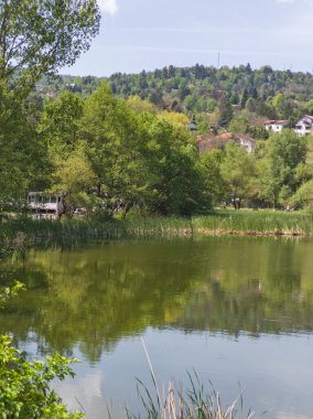 Pancharevo Gölü Bahar Manzarası, Sofya Şehir Bölgesi, Bulgaristan
