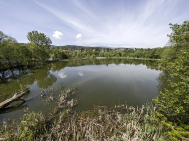 Pancharevo Gölü Bahar Manzarası, Sofya Şehir Bölgesi, Bulgaristan