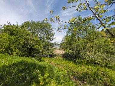 Pancharevo Gölü Bahar Manzarası, Sofya Şehir Bölgesi, Bulgaristan
