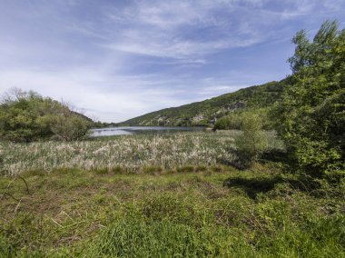 Pancharevo Gölü Bahar Manzarası, Sofya Şehir Bölgesi, Bulgaristan