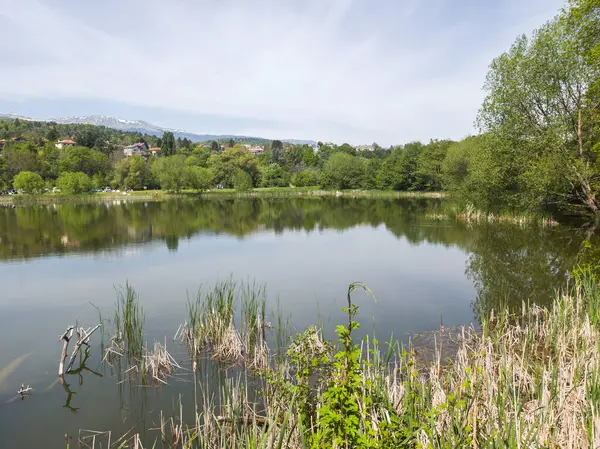 Pancharevo Gölü Bahar Manzarası, Sofya Şehir Bölgesi, Bulgaristan