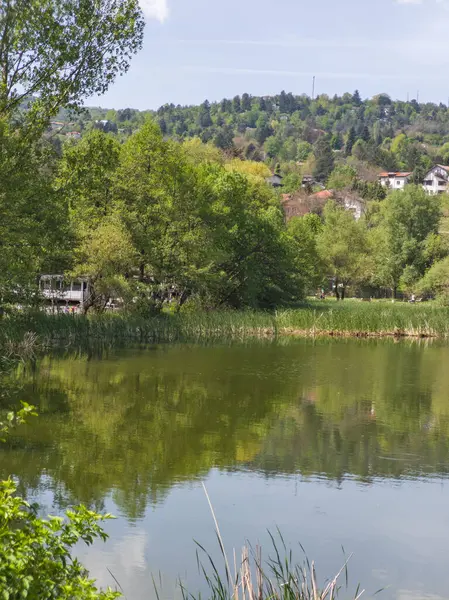 Pancharevo Gölü Bahar Manzarası, Sofya Şehir Bölgesi, Bulgaristan