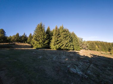 Rila Dağı 'nın Mechit yakınlarındaki muhteşem sonbahar manzarası ve Popova Kapa zirveleri, Bulgaristan