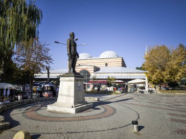 EDIRNE, TURKEY - Kasım 02, 2024: Edirne şehir merkezinin panoramik manzarası, Doğu Trakya, Türkiye