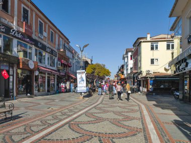 EDIRNE, TURKEY - Kasım 02, 2024: Edirne şehir merkezinin panoramik manzarası, Doğu Trakya, Türkiye