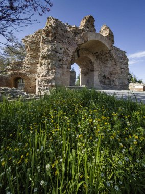 Ruins of Roman fortifications in ancient city of Diocletianopolis, town of Hisarya, Plovdiv Region, Bulgaria