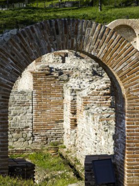 Ruins of Roman fortifications in ancient city of Diocletianopolis, town of Hisarya, Plovdiv Region, Bulgaria