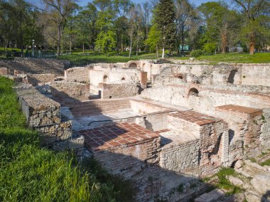 Ruins of Roman fortifications in ancient city of Diocletianopolis, town of Hisarya, Plovdiv Region, Bulgaria