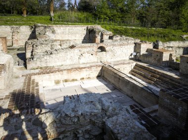 Ruins of Roman fortifications in ancient city of Diocletianopolis, town of Hisarya, Plovdiv Region, Bulgaria