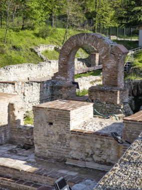 Ruins of Roman fortifications in ancient city of Diocletianopolis, town of Hisarya, Plovdiv Region, Bulgaria