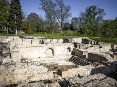 Ruins of Roman fortifications in ancient city of Diocletianopolis, town of Hisarya, Plovdiv Region, Bulgaria
