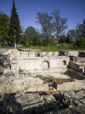 Ruins of Roman fortifications in ancient city of Diocletianopolis, town of Hisarya, Plovdiv Region, Bulgaria