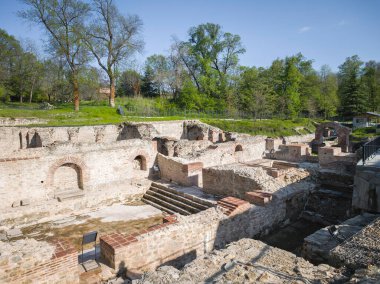 Ruins of Roman fortifications in ancient city of Diocletianopolis, town of Hisarya, Plovdiv Region, Bulgaria