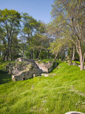 Ruins of Roman fortifications in ancient city of Diocletianopolis, town of Hisarya, Plovdiv Region, Bulgaria