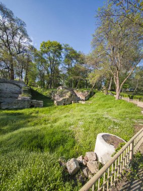 Ruins of Roman fortifications in ancient city of Diocletianopolis, town of Hisarya, Plovdiv Region, Bulgaria