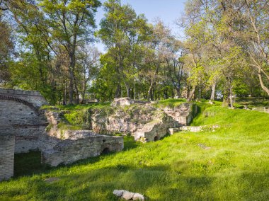 Ruins of Roman fortifications in ancient city of Diocletianopolis, town of Hisarya, Plovdiv Region, Bulgaria