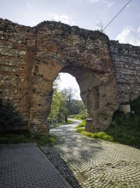 Ruins of Roman fortifications in ancient city of Diocletianopolis, town of Hisarya, Plovdiv Region, Bulgaria