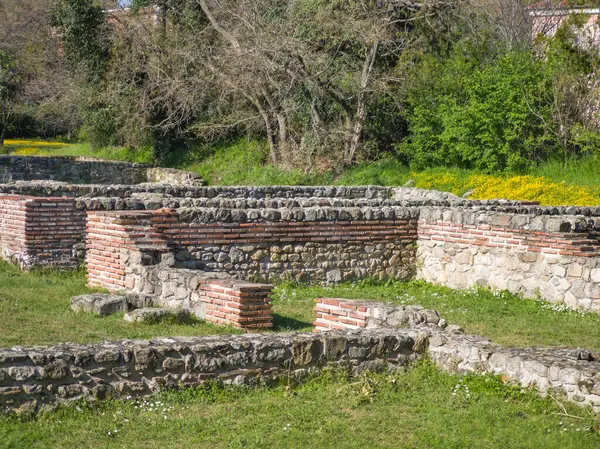Ruins of Roman fortifications in ancient city of Diocletianopolis, town of Hisarya, Plovdiv Region, Bulgaria