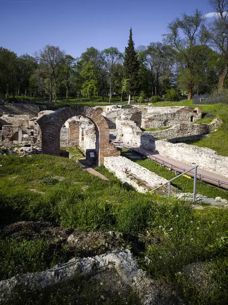 Ruins of Roman fortifications in ancient city of Diocletianopolis, town of Hisarya, Plovdiv Region, Bulgaria