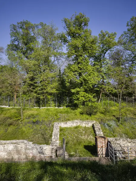 Ruins of Roman fortifications in ancient city of Diocletianopolis, town of Hisarya, Plovdiv Region, Bulgaria