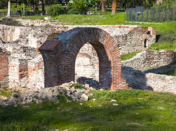 Ruins of Roman fortifications in ancient city of Diocletianopolis, town of Hisarya, Plovdiv Region, Bulgaria