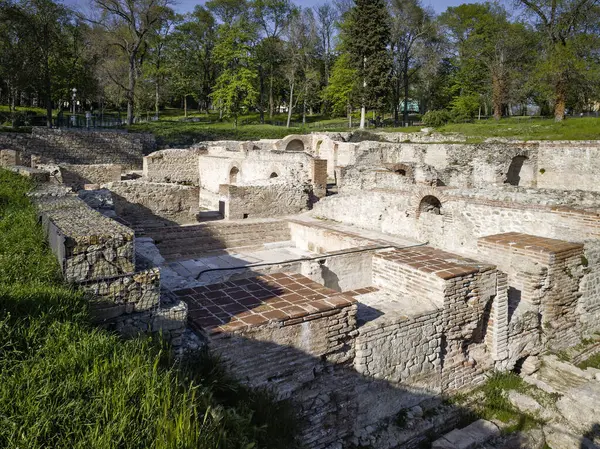 Ruins of Roman fortifications in ancient city of Diocletianopolis, town of Hisarya, Plovdiv Region, Bulgaria
