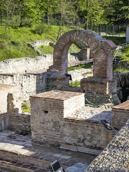 Ruins of Roman fortifications in ancient city of Diocletianopolis, town of Hisarya, Plovdiv Region, Bulgaria