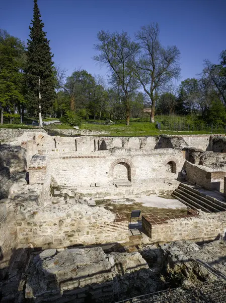 Ruins of Roman fortifications in ancient city of Diocletianopolis, town of Hisarya, Plovdiv Region, Bulgaria