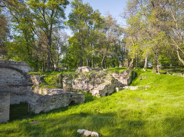 Ruins of Roman fortifications in ancient city of Diocletianopolis, town of Hisarya, Plovdiv Region, Bulgaria