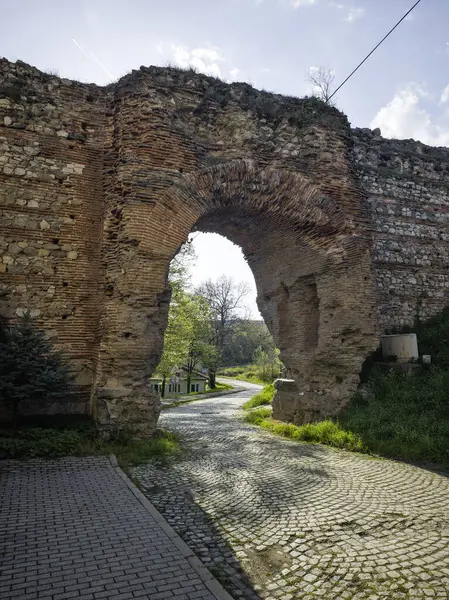 Ruins of Roman fortifications in ancient city of Diocletianopolis, town of Hisarya, Plovdiv Region, Bulgaria
