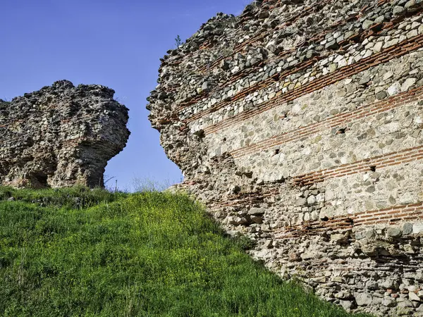 Ruins of Roman fortifications in ancient city of Diocletianopolis, town of Hisarya, Plovdiv Region, Bulgaria