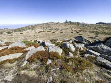 Bulgaristan 'ın Cherni Vrah zirvesi yakınlarındaki Vitosha Dağı' nın şaşırtıcı sonbahar manzarası