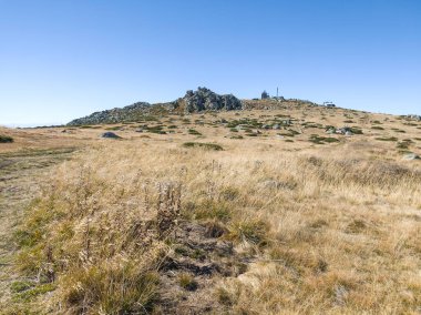 Bulgaristan 'ın Cherni Vrah zirvesi yakınlarındaki Vitosha Dağı' nın şaşırtıcı sonbahar manzarası
