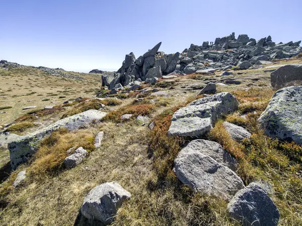 Bulgaristan 'ın Cherni Vrah zirvesi yakınlarındaki Vitosha Dağı' nın şaşırtıcı sonbahar manzarası
