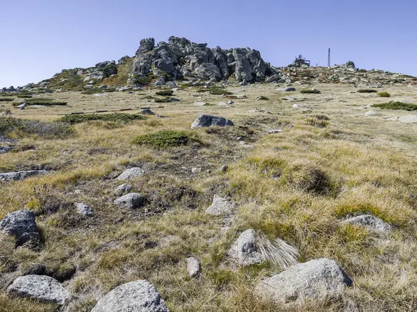 Bulgaristan 'ın Cherni Vrah zirvesi yakınlarındaki Vitosha Dağı' nın şaşırtıcı sonbahar manzarası