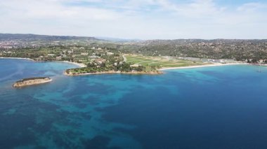 Kastri Sahili yakınlarındaki Sithonia kıyı şeridi, Chalkidiki, Orta Makedonya, Yunanistan