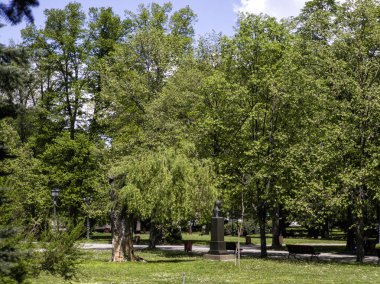 Bulgaristan 'ın Sofya kentindeki Borisova gradina (Boris Garden)' ın İnanılmaz Baharı