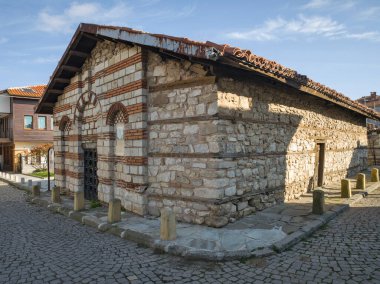 Bulgaristan 'ın Burgaz Bölgesi' nin Nessebar kentinin Büyüleyici Panoraması