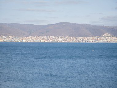 Bulgaristan 'ın Burgaz Bölgesi' nin Nessebar kentinin Büyüleyici Panoraması