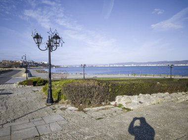 Bulgaristan 'ın Burgaz Bölgesi' nin Nessebar kentinin Büyüleyici Panoraması