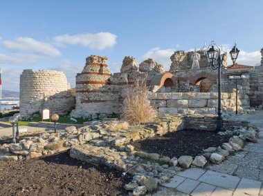 Bulgaristan 'ın Burgaz Bölgesi' nin Nessebar kentinin Büyüleyici Panoraması