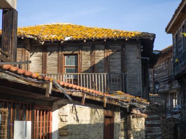 Bulgaristan 'ın Burgaz Bölgesi' nin Nessebar kentinin Büyüleyici Panoraması