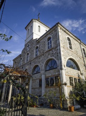 Bulgaristan 'ın Burgaz Bölgesi' nin Nessebar kentinin Büyüleyici Panoraması