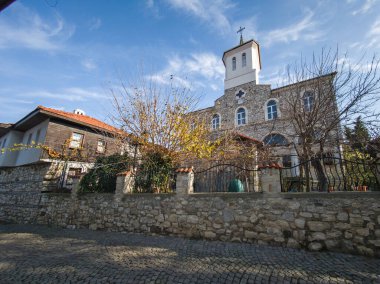 Bulgaristan 'ın Burgaz Bölgesi' nin Nessebar kentinin Büyüleyici Panoraması