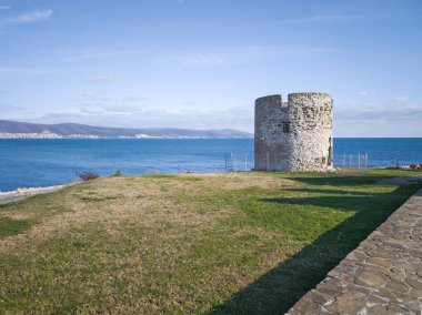 Bulgaristan 'ın Burgaz Bölgesi' nin Nessebar kentinin Büyüleyici Panoraması