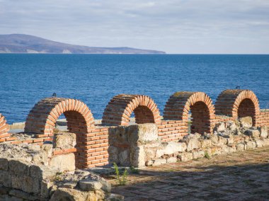 Bulgaristan 'ın Burgaz Bölgesi' nin Nessebar kentinin Büyüleyici Panoraması